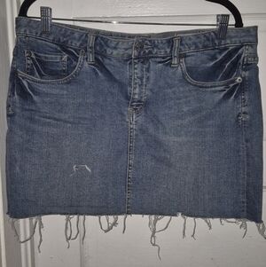 -- Converse Denim Mini Skirt Pre-owned Distressed